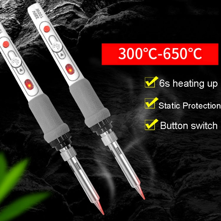 100W 220V High-power Electric Soldering Iron Adjustable Temperature Soldering Tool CN Plug, 1pc, 2pcs Set 1, 2pcs Set 2, 4pcs Set