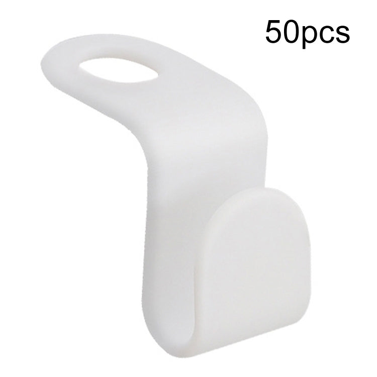 50pcs Hanger Connecting Hooks Household Superimposed Hooks White
