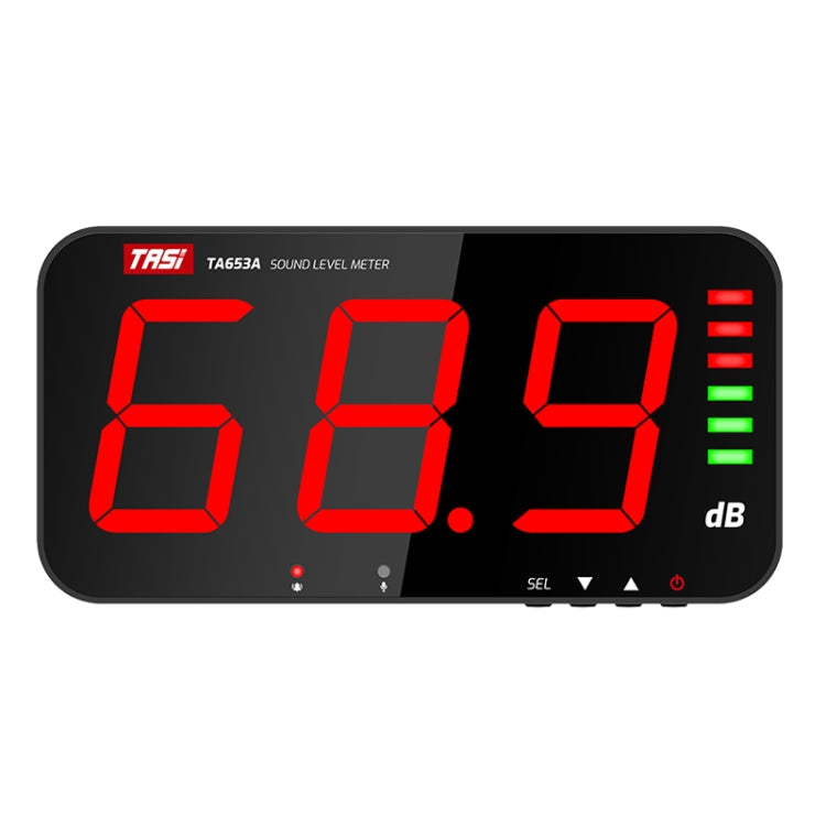 Large Screen Wall-Mounted Noise Meter Decibel Detector, TA653A, TA654A TA653A