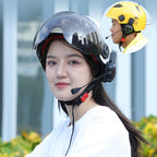LX1 Motorcycle Half Helmet Waterproof Wireless 5.3 Bluetooth Headset, English – Waterproof, Bluetooth