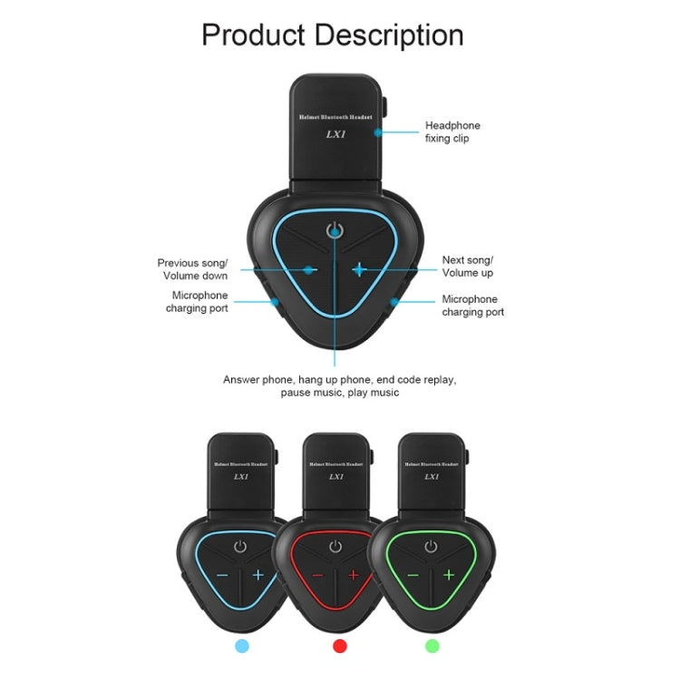 LX1 Motorcycle Half Helmet Waterproof Wireless 5.3 Bluetooth Headset, English – Waterproof, Bluetooth