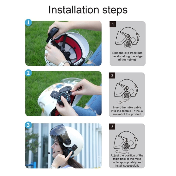 LX1 Motorcycle Half Helmet Waterproof Wireless 5.3 Bluetooth Headset, English – Waterproof, Bluetooth