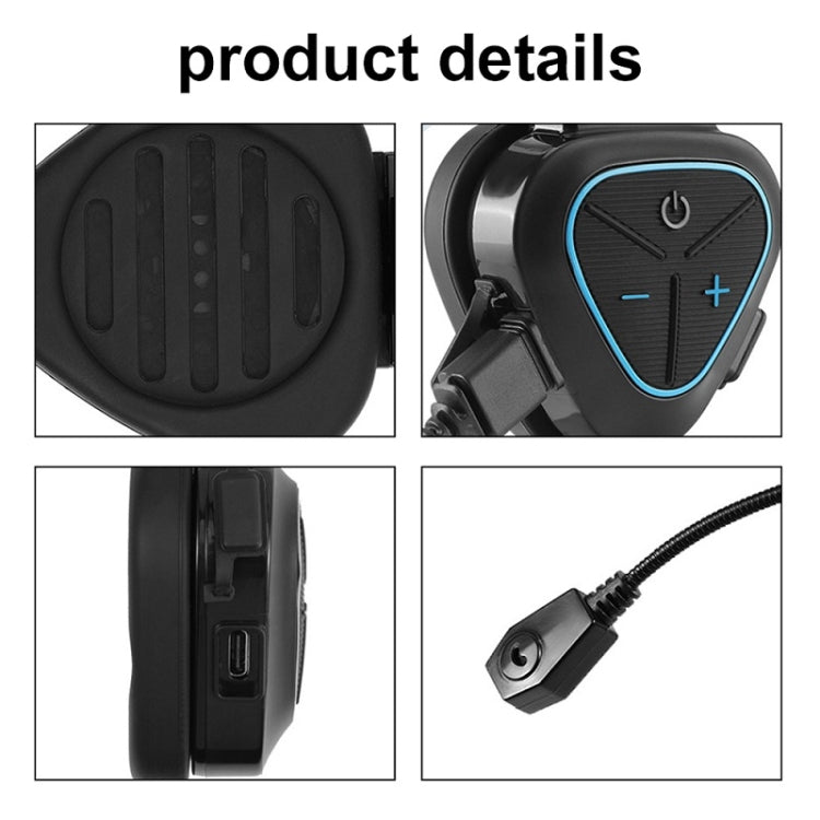 LX1 Motorcycle Half Helmet Waterproof Wireless 5.3 Bluetooth Headset, English – Waterproof, Bluetooth