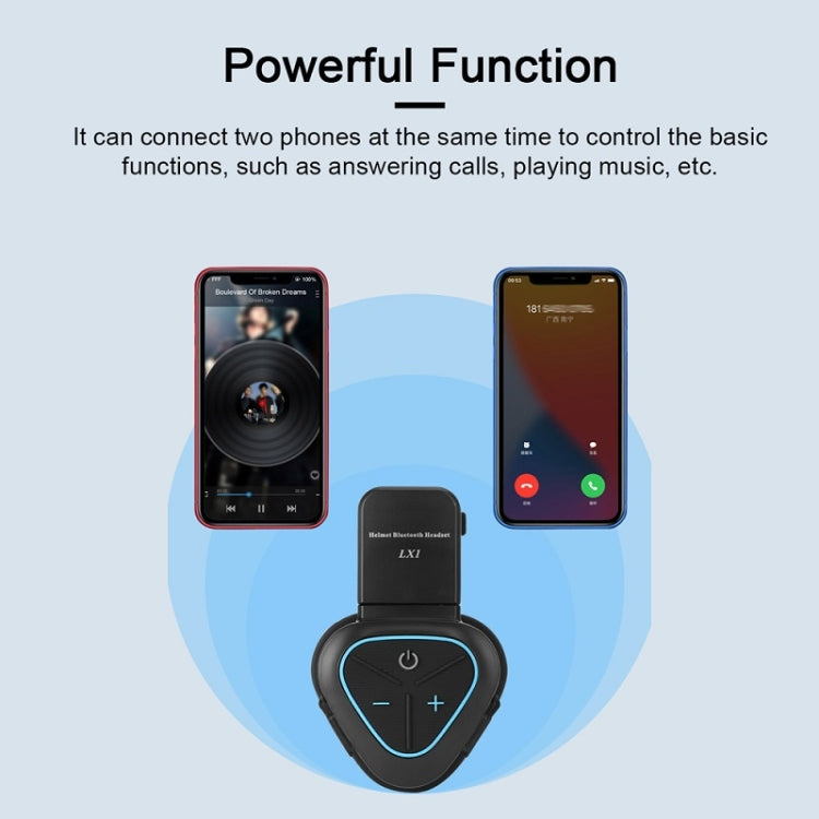 LX1 Motorcycle Half Helmet Waterproof Wireless 5.3 Bluetooth Headset, English – Waterproof, Bluetooth