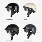 SOMAN Motorcycle Half Helmet Adjustable Helmet With Inner Mirror, M, L, XL, XXL – Durable Build, Easy to Use