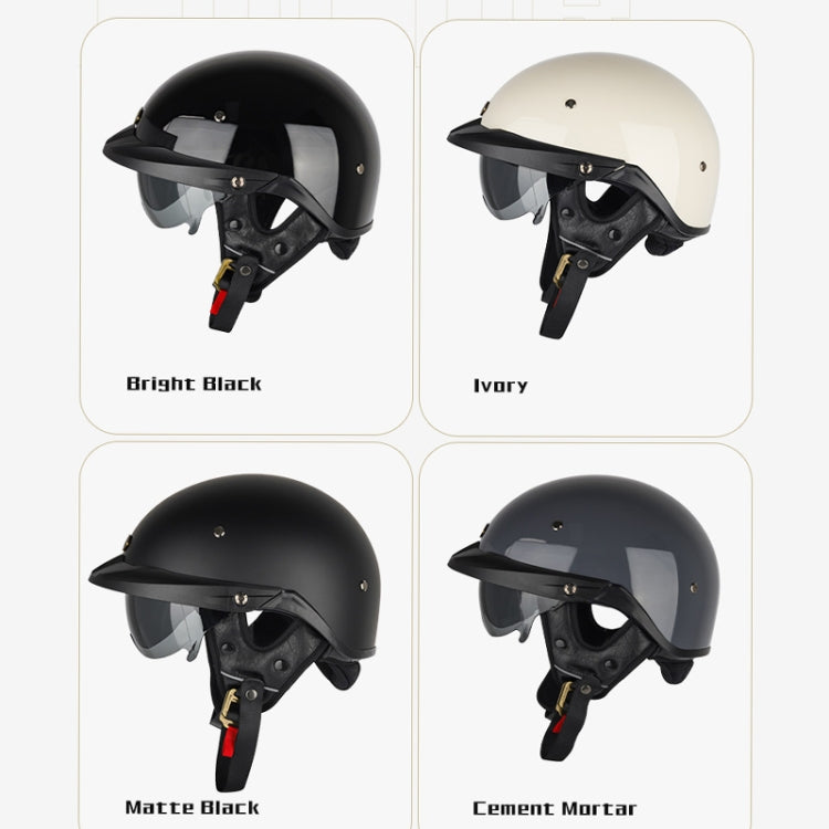 SOMAN Motorcycle Half Helmet Adjustable Helmet With Inner Mirror, M, L, XL, XXL – Durable Build, Easy to Use