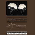 SOMAN Motorcycle Half Helmet Adjustable Helmet With Inner Mirror, M, L, XL, XXL – Durable Build, Easy to Use