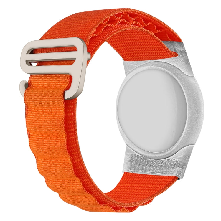 For AirTag 2nd Gen / AirTag 1st Gen Nylon Strap Wristband Anti-lost Tracker Protective Case Orange