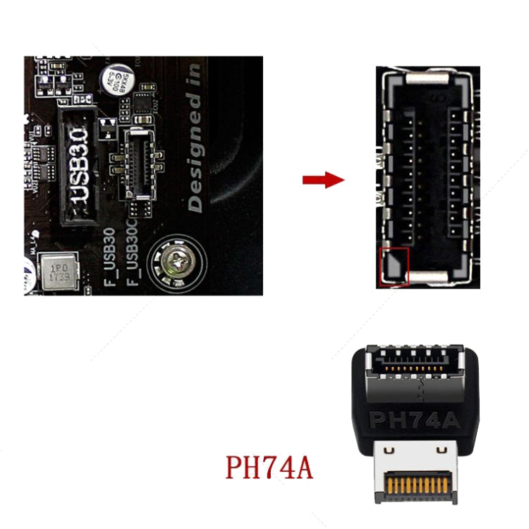2pcs USB3.1 Type-E Computer Motherboard Interface 90 Degrees Elbow Front Type-C Adapter – Durable Build, Easy to Use
