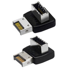 2pcs USB3.1 Type-E Computer Motherboard Interface 90 Degrees Elbow Front Type-C Adapter – Durable Build, Easy to Use