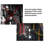 2pcs USB3.1 Type-E Computer Motherboard Interface 90 Degrees Elbow Front Type-C Adapter – Durable Build, Easy to Use