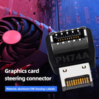 2pcs USB3.1 Type-E Computer Motherboard Interface 90 Degrees Elbow Front Type-C Adapter – Durable Build, Easy to Use