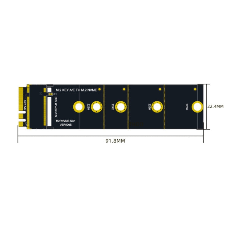 M2 KEY A/E to NVME KEY-M Adapter Expansion Card WIFI Interface, M2 KEY A/E to NVME KEY-M – Durable Build, Easy to Use