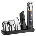 5 In 1 Haircut Digital Display Water Washing Shaver Nose Hair Electric Push Shear Set, LK-881 5 In 1 (Silver) LK-881 5 In 1 (Silver) Silver