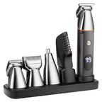 5 In 1 Haircut Digital Display Water Washing Shaver Nose Hair Electric Push Shear Set, LK-881 5 In 1 (Silver) LK-881 5 In 1 (Silver) Silver