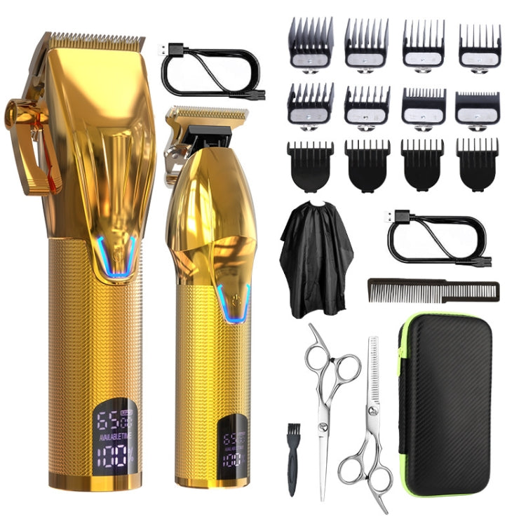 Men Electric Haircutting Tools Set Sculpting Electric Clipper, LM-2027 2 In 1 (Black), LM-2027 2 In 1 (Gold) – Fast Charging LM-2027 2 In 1 (Gold) Gold