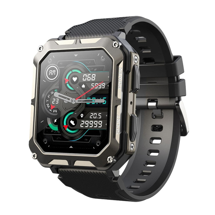 C20 Sports Watch – 1.83" Screen, IP68 Waterproof, Bluetooth Call Black