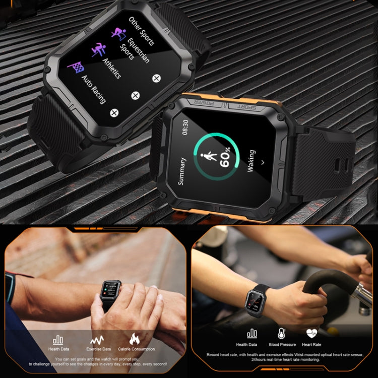 C20 Sports Watch – 1.83" Screen, IP68 Waterproof, Bluetooth Call