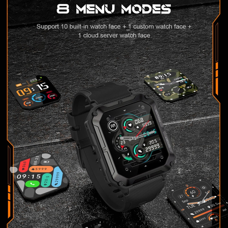 C20 Sports Watch – 1.83" Screen, IP68 Waterproof, Bluetooth Call