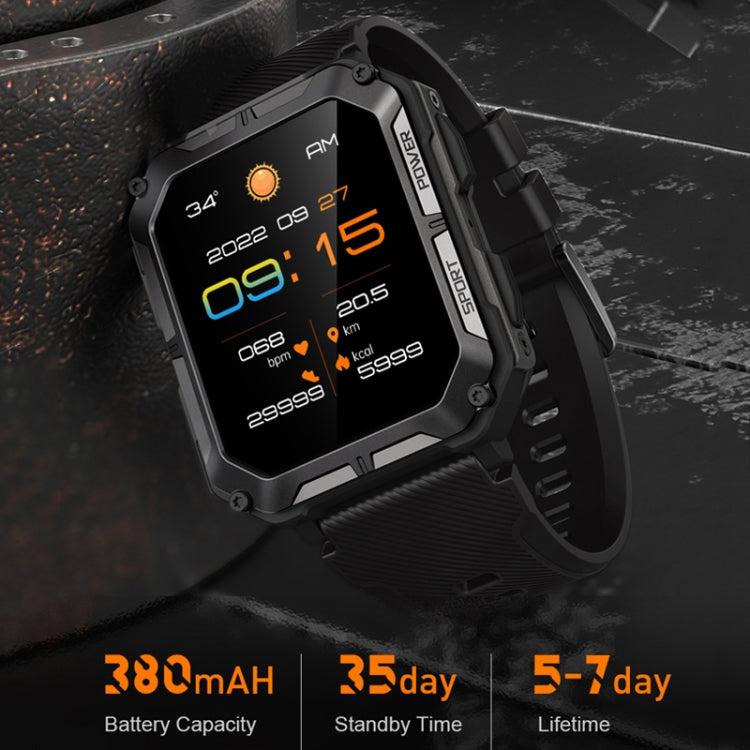 C20 Sports Watch – 1.83" Screen, IP68 Waterproof, Bluetooth Call