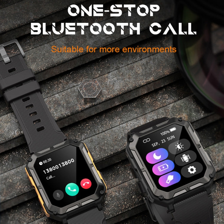C20 Sports Watch – 1.83" Screen, IP68 Waterproof, Bluetooth Call