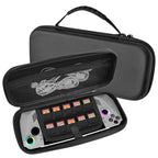 For ASUS ROG Ally Game Console EVA Leather Grain Handbag Clutch Protective Bag, Bag (Black), Bag (White)