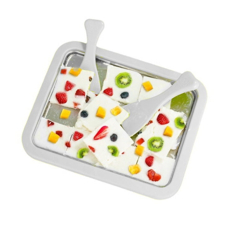 Mini Household Fried Yogurt Machine Children Homemade DIY Fried Ice Tray, Stainless Steel Green 26x21cm, Stainless Steel White 26x21cm, Stainless Steel Pink 22.5x17.5cm, Stainless Steel White 22.5x17.5cm, Aluminum Alloy White 22.5x17.5cm... –... Stainless Steel White 26x21cm
