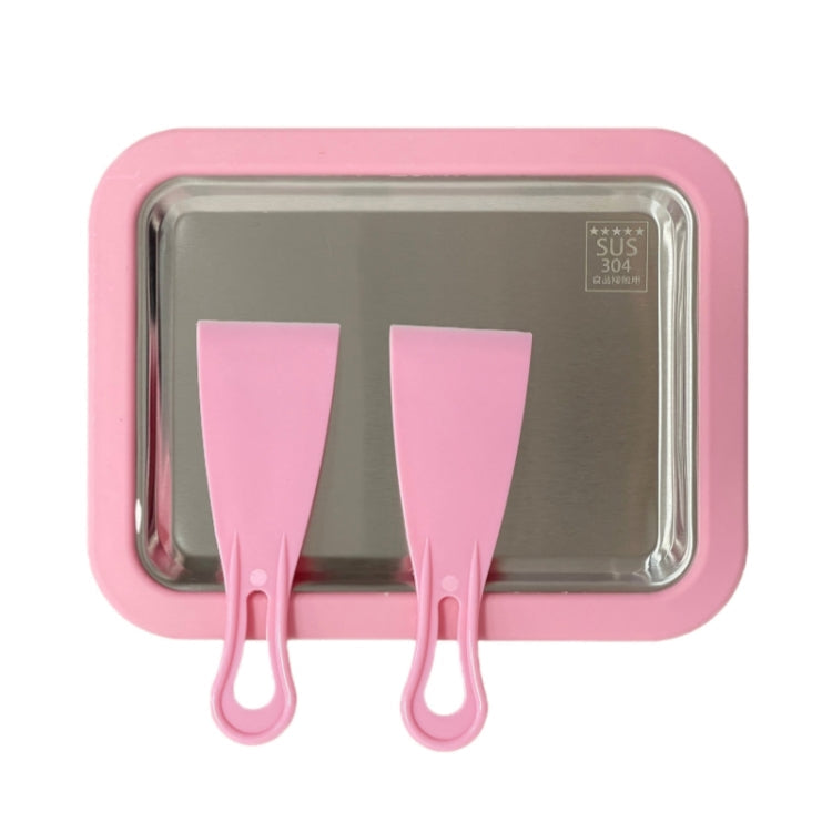 Mini Household Fried Yogurt Machine Children Homemade DIY Fried Ice Tray, Stainless Steel Green 26x21cm, Stainless Steel White 26x21cm, Stainless Steel Pink 22.5x17.5cm, Stainless Steel White 22.5x17.5cm, Aluminum Alloy White 22.5x17.5cm... –... Stainless Steel Pink 22.5x17.5cm