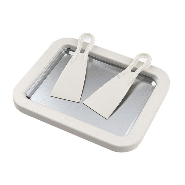 Mini Household Fried Yogurt Machine Children Homemade DIY Fried Ice Tray, Stainless Steel Green 26x21cm, Stainless Steel White 26x21cm, Stainless Steel Pink 22.5x17.5cm, Stainless Steel White 22.5x17.5cm, Aluminum Alloy White 22.5x17.5cm... –... Aluminum Alloy White 22.5x17.5cm