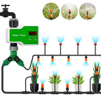 Irrigation System Intelligent Controller Automatic Timed Watering Device, 1 Water Outlet, 2 Water Outlet, 10m 10sets Hanging Spray Sprinklers, 10m 10sets Ground Plug Dual-use Suit, 20m 20sets Hanging Spray Nozzles, 20m 20sets Ground Plug Dual-use Suit