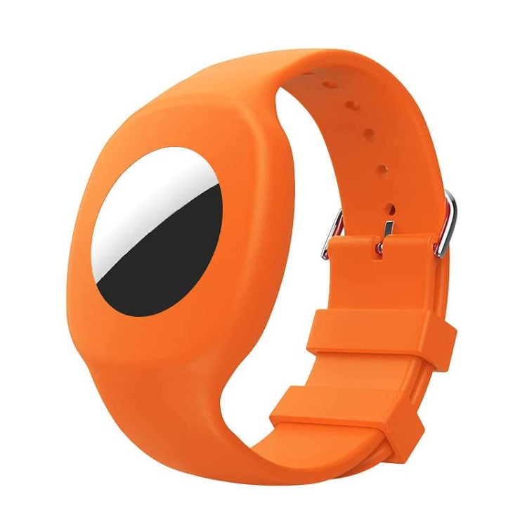 For AirTag 2nd Gen / AirTag 1st Gen Silicone Children Watch Band Protective Case Orange