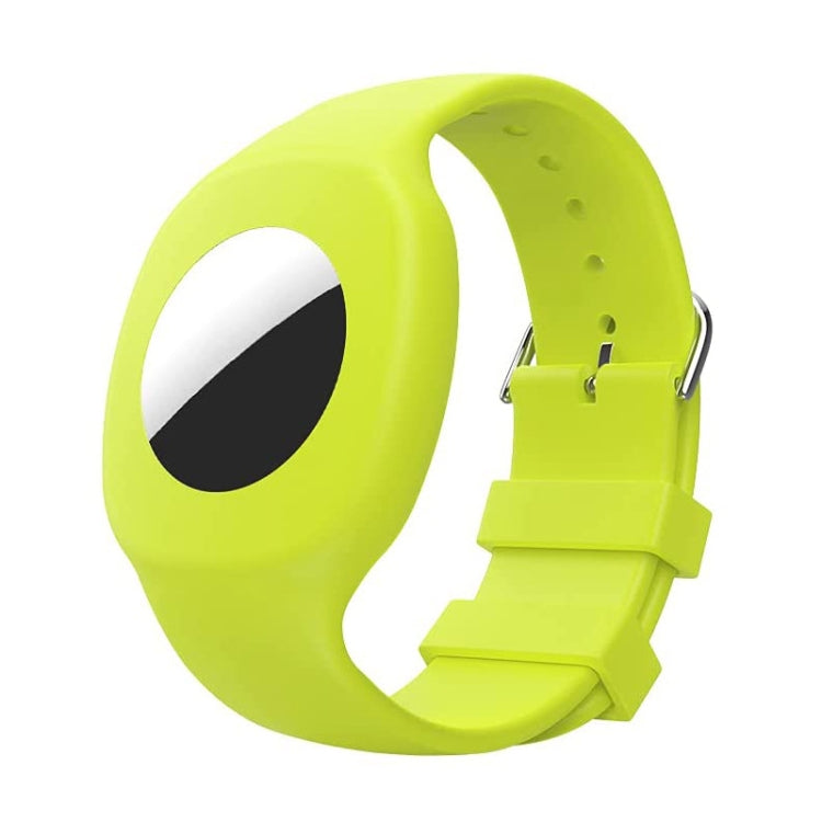 For AirTag 2nd Gen / AirTag 1st Gen Silicone Children Watch Band Protective Case Fluorescent Green