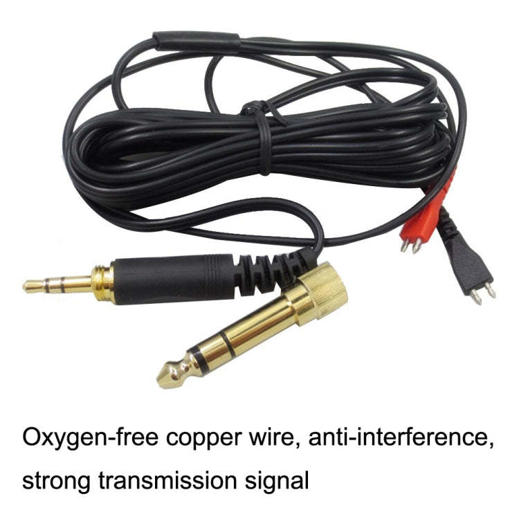 For Sennheiser HD25 / HD560 / HD540 / HD480 / HD430 / HD250 Headset Audio Cable, ZS0093 Left Long Right Short, ZS0093 Two Sides Equivalent – Durable Build, Easy to Use