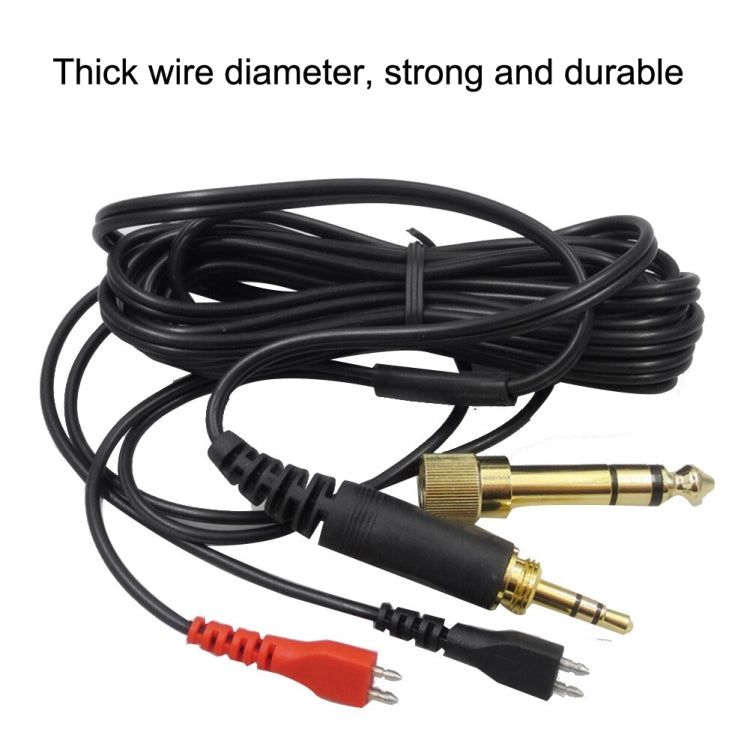 For Sennheiser HD25 / HD560 / HD540 / HD480 / HD430 / HD250 Headset Audio Cable, ZS0093 Left Long Right Short, ZS0093 Two Sides Equivalent – Durable Build, Easy to Use