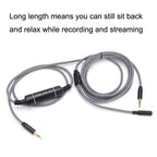 For HD60 S+ Chat Link Pro Mobile Game Projection Cable Voice Party Live Recording Audio Cable, ZS0248 Black