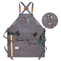 Carpentry Electrician Garden Heavy Canvas Workwear Apron, Black Gray, Black, Army Green, Khaki, Blue, Camel, Belt Black Gray, Belt Black, Belt Army Green, Belt Khaki, Belt Blue, Belt Camel – Wear-resistant Black Gray