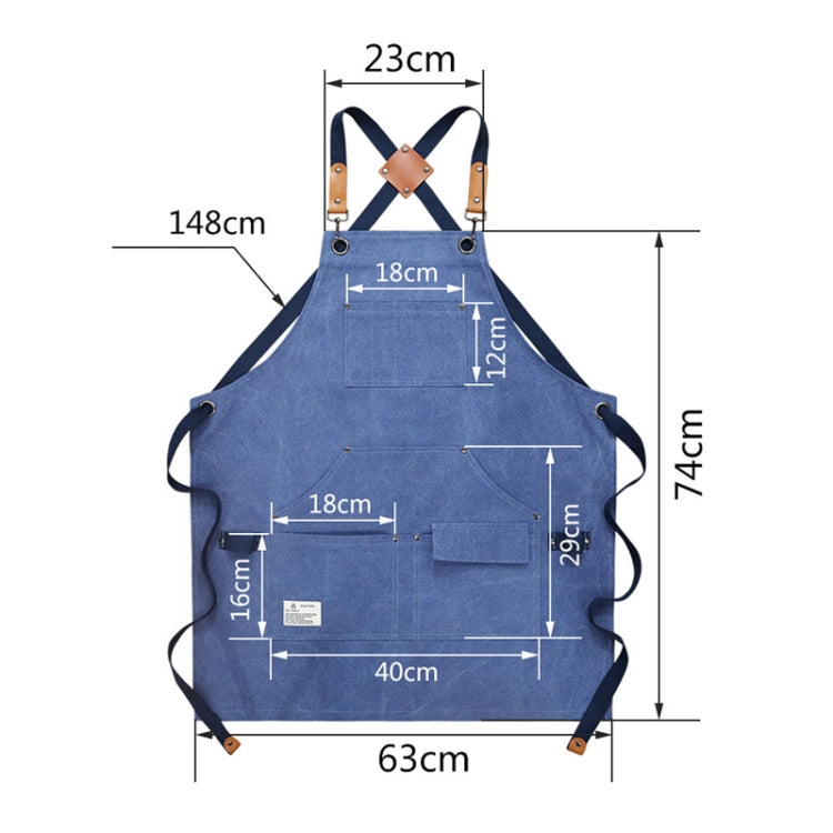 Carpentry Electrician Garden Heavy Canvas Workwear Apron, Black Gray, Black, Army Green, Khaki, Blue, Camel, Belt Black Gray, Belt Black, Belt Army Green, Belt Khaki, Belt Blue, Belt Camel – Wear-resistant