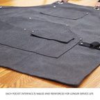 Carpentry Electrician Garden Heavy Canvas Workwear Apron, Black Gray, Black, Army Green, Khaki, Blue, Camel, Belt Black Gray, Belt Black, Belt Army Green, Belt Khaki, Belt Blue, Belt Camel – Wear-resistant