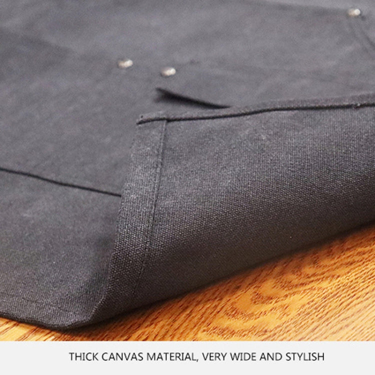 Carpentry Electrician Garden Heavy Canvas Workwear Apron, Black Gray, Black, Army Green, Khaki, Blue, Camel, Belt Black Gray, Belt Black, Belt Army Green, Belt Khaki, Belt Blue, Belt Camel – Wear-resistant