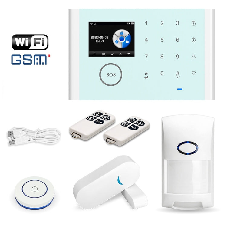 CS118 WIFI+GSM Tuya Smart Voice Alarm System Supports Amazon Alexa/ Google Assistant, Package 1, Package 2, Package 3, Package 4, Package 5 Package 1