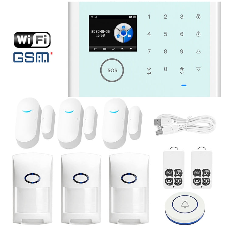 CS118 WIFI+GSM Tuya Smart Voice Alarm System Supports Amazon Alexa/ Google Assistant, Package 1, Package 2, Package 3, Package 4, Package 5 – TPU Package 2