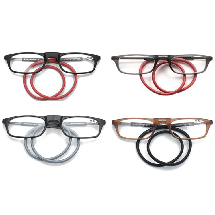 Portable Magnetic Hanging Neck Retractable Reading Glasses, +250, +275, +300, +325, +350