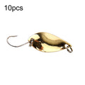 Single Hook Spoon Type Horse Mouth Melon Sequins False Lures Fishing Lures, 10pcs 5g, 10pcs 3.5g, 10pcs 2.5g, 10pcs 2g Mesh, 10pcs 2g Butterfly 10pcs 5g Gold