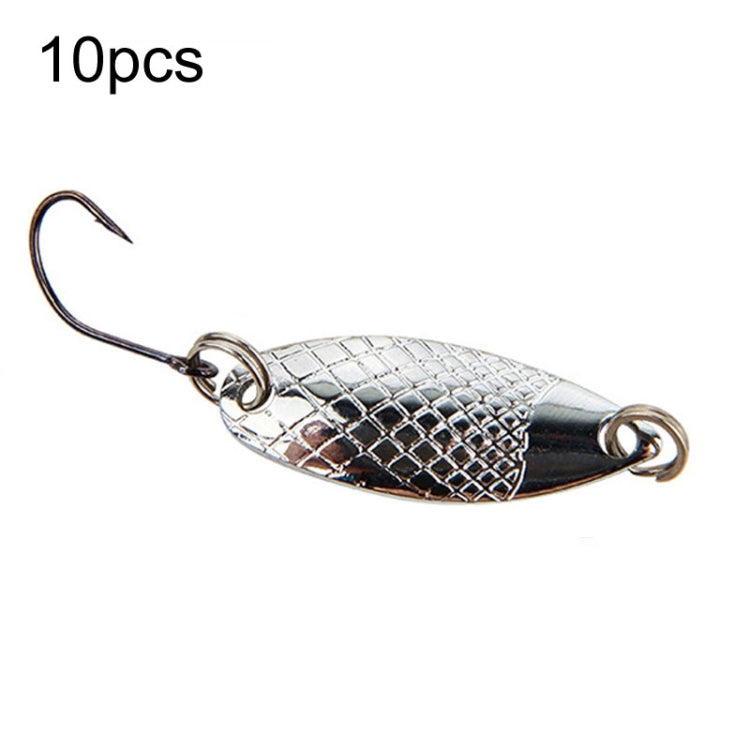 Single Hook Spoon Type Horse Mouth Melon Sequins False Lures Fishing Lures, 10pcs 5g, 10pcs 3.5g, 10pcs 2.5g, 10pcs 2g Mesh, 10pcs 2g Butterfly – Durable Build, Easy to Use 10pcs 2g Mesh Silver