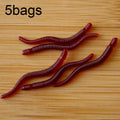3.5cm Fishy Red Earthworm Fake Bait Luminous Fish Lure, 5bags 20pcs/bag, 5bags 50pcs/bag, 5bags 100pcs/bag, 5bags 200pcs/bag 5bags 20pcs bag Red