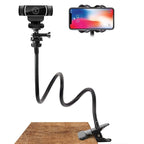 Double-clamp Camera Phone Holder Extended Metal Bending Bracket, Double-clamp Double-clamp