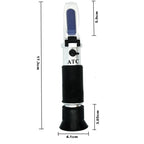 Handheld Refractometer Fruit Sugar Meter Brix Tester 0-32 Measuring Range, RF001BX With Plastic box
