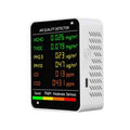 PM2.5/PM10 Air Quality Detector Indoor Air Quality Monitor, 6 in 1 Air Quality Detector White, 6 in 1 Air Quality Detector Black 6 in 1 Air Quality Detector White White