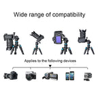 BEXIN V30 Adjustable Aluminum Alloy Desktop Camera Tripod Mini Portable Folding Live Tripod