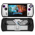 For ASUS Rog Ally Game Console PC+TPU Protective Case Cover With Bracket, PC+TPU Black+Transparent PC+TPU Black+Transparent Black+Transparent